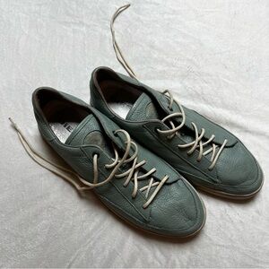 Diesel The Great Beyond Lo Culture Lace Up Turquoise Leather Sneakers, US 10.5